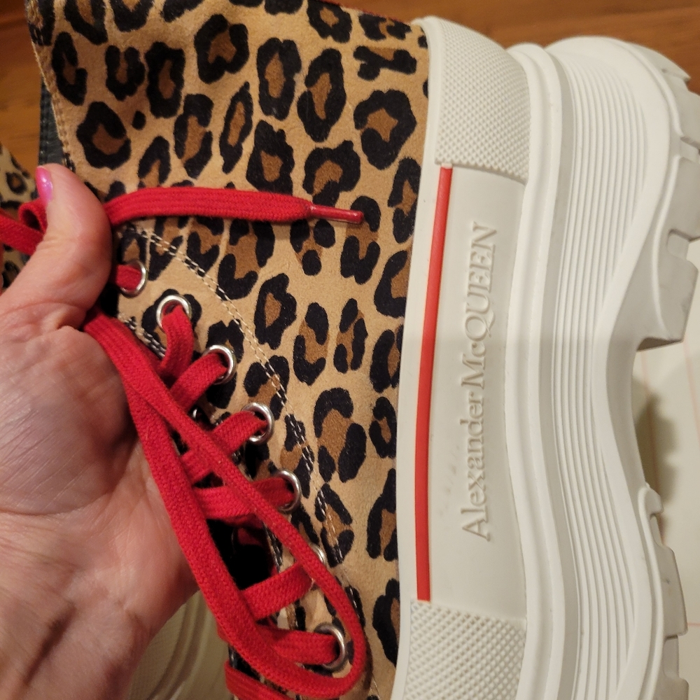Authentic Alexander McQueen Leopard Boots 38